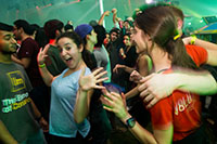 Students at the dance party